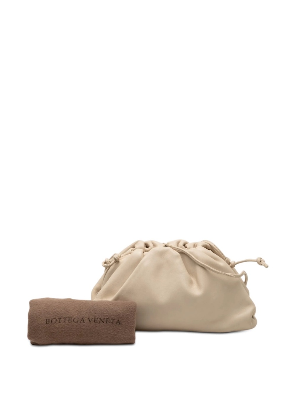 Bottega Veneta Neutral Beige Drawstring Pouch
